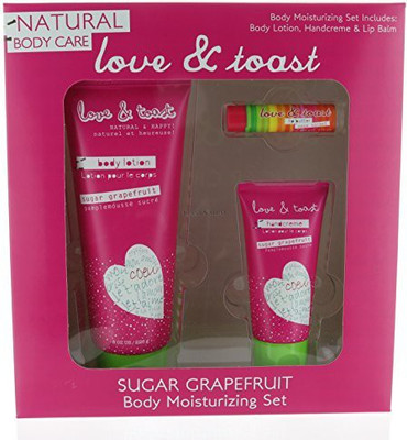 Love & Toast Combo Set Natural Body Moisturizing Sugar Grapefruit , Handcream, And Lip Balm(226.72 g)
Love & Toast Combo Set Natural Body Moisturizing Sugar Grapefruit , Handcream, And Lip Balm(226.72 g)