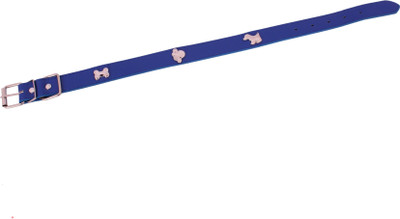 SRI Adjustable Dog Collar 0.9 Inch With Metal Designer Stud Dog Everyday Collar(, Blue