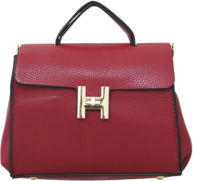 Heels & Handles Women Formal Maroon PU Satchel