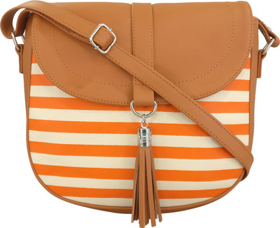 Toteteca Bag Works Women Casual Tan PU Sling Bag