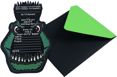 Crack of Dawn Crafts Dinosaur T-Rex Handmade Birthday Party Invitations - Pack of 6 Invitation Card(Green, Pack of 6)
Crack of Dawn Crafts Dinosaur T-Rex Handmade Birthday Party Invitations - Pack of 6 Invitation Card(Green, Pack of 6)