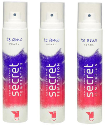 Secret Temptation Te Amo Pearl Perfume Pack of 3 Body Spray - For Women(240 ml, Pack of 3)
Secret Temptation Te Amo Pearl Perfume Pack of 3 Body Spray - For Women(240 ml, Pack of 3)