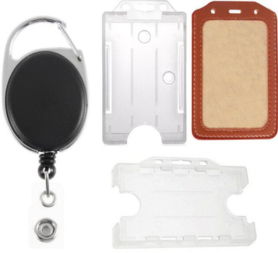 TheFlauntStore Plastic ID Badge Holder(Pack of 4)