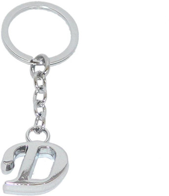 Aura Chrome Plated Personalise Alphabet D Key Chain