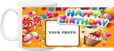 selfiegiftoo white mug Ceramic Mug(320 ml), Multicolor