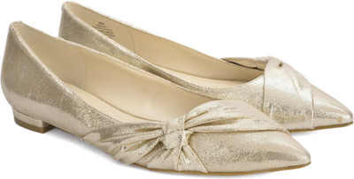 Nine West NWAADI Ballerinas For Women(Gold, Lt gold mt