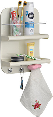 Upasana Works Shower Tidy by Upasana Works Plastic Wall Shelf(Number of Shelves - 2, Beige)