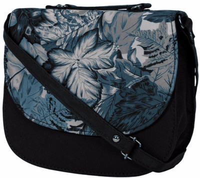 MODESTIE Girls Casual Black PU Sling Bag
