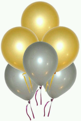 JMD Solid goldsilver50each Balloon(Multicolor, Pack of 100)
