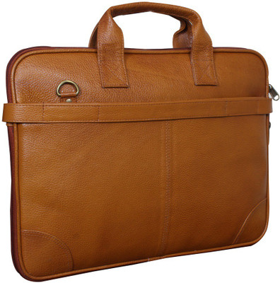 Attache 15.6 inch Expandable Laptop Messenger Bag(Tan), Tan06