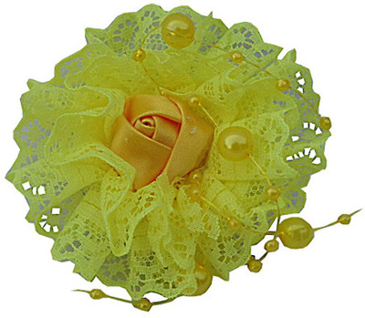 Trendeela.com Feriha Net Yellow Flower Hair Clip(Yellow)