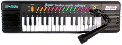 Tiny's World Children Kids 32 Keys Organ Piano KEYBOARD w Mic Musical Toy 6832A(Black)