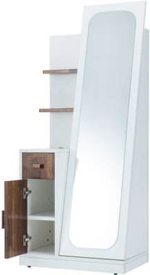 Durian MARK/DRE Solid Wood Dressing Table(Finish Color - Frosty White/Dark Oak)