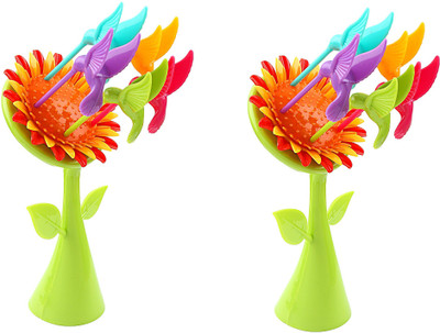 PINK ROSE Rainbow Delight Plastic Salad Fork