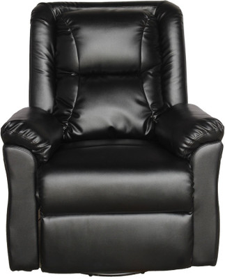 Woodness Leatherette Manual Swivel & Rocker Recliners(Finish Color - Black)