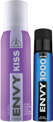 Envy Kiss Deo 120 Ml & Dark Spray Nano 40 Ml (160 ml) Deodorant Spray - For Women(160 ml, Pack of 2)
Envy Kiss Deo 120 Ml & Dark Spray Nano 40 Ml (160 ml) Deodorant Spray - For Women(160 ml, Pack of 2)