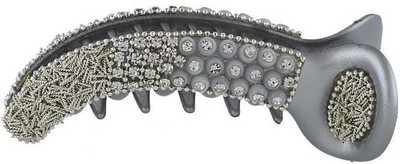 Anuradha Art Jewellery BN-420 Banana Clip(Silver)