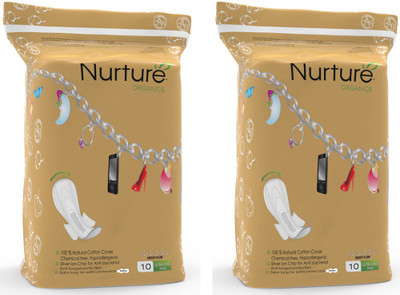 Nurture Nurture 100% Natural Cotton Surface, Winged, Widest Back, 290mm Ultra Long Pads 10s Sanitary Pad(Pack of 2)
Nurture Nurture 100% Natural Cotton Surface, Winged, Widest Back, 290mm Ultra Long Pads 10s Sanitary Pad(Pack of 2)