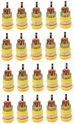 CheckSums 11115 Jackly 31 in 1 Magnetic Screwdrive Toolkit Standard Screwdriver Set(Pack of 20), Yellow
CheckSums 11115 Jackly 31 in 1 Magnetic Screwdrive Toolkit Standard Screwdriver Set(Pack of 20), Yellow