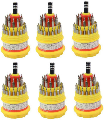CheckSums 11111 Jackly 31 in 1 Magnetic Screwdrive Toolkit Standard Screwdriver Set(Pack of 6), Yellow
CheckSums 11111 Jackly 31 in 1 Magnetic Screwdrive Toolkit Standard Screwdriver Set(Pack of 6), Yellow
