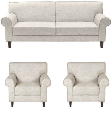 GIOTEAK Fabric 3 + 1 + 1 Grey Sofa Set