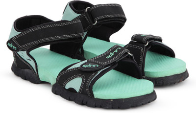 Spinn Women grey sea green Sports Sandals