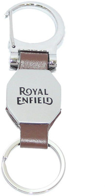 Aura Aura Imported Royal Enfield Metal & Leather Hook Key Chain