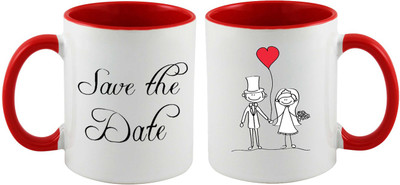 Thirsty Guys Save The Date Inner Red Couple Ceramic Mug(325 ml, Pack of 2), Multicolor
Thirsty Guys Save The Date Inner Red Couple Ceramic Mug(325 ml, Pack of 2), Multicolor