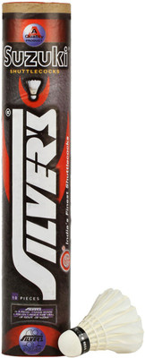 Silver's Suzuki White Feather Shuttlecock Feather Shuttle - White(Medium, 77, Pack of 10)
Silver's Suzuki White Feather Shuttlecock Feather Shuttle - White(Medium, 77, Pack of 10)