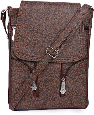 STYLEFASHION Girls Casual Brown PU, Polyester Sling Bag