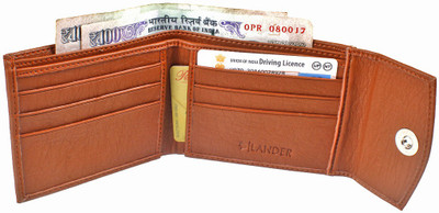 LANDER Men Tan Artificial Leather Wallet(6 Card Slots)