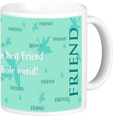 Akcesstronics Best Friend In The World Plastic Mug(350 ml), Green;white