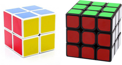Rubik's Challenge Rubik Magic Puzzle Cube 2x2 + Black 3x3(2 Pieces)