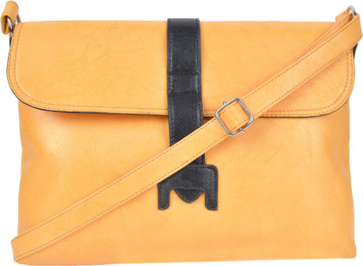 TANLUP Women Casual Yellow PU Sling Bag