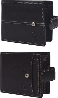 Hidelink Men Black Genuine Leather Wallet