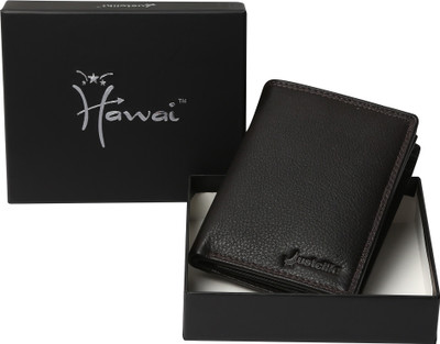 Justclik Men Brown Genuine Leather Wallet(13 Card Slots)