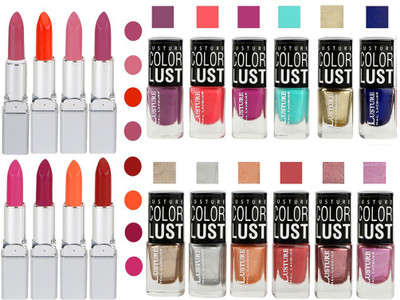 Ramble Lipstick and Nail polish Neon Shades Gift Pack set combo 0024(Set of 20)