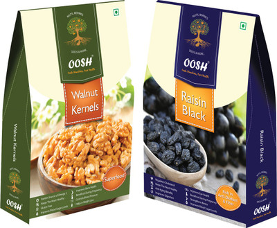 Oosh Walnut Kernel & Black Raisin Walnuts, Raisins(450 g, Box)