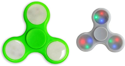 Metro LED FIDGET SPINNER PREMIUM QUALITY COMBO(Green, White)