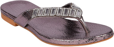La Boemo Women Silver Flats