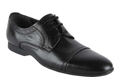 Salt N Pepper 14-740 Smoke Black Lace Up Shoes For Men(Black