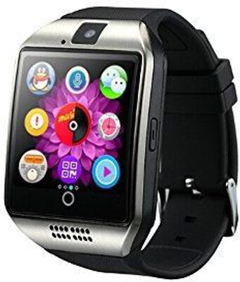SYL YU YUnique Silver Smartwatch(Black Strap
