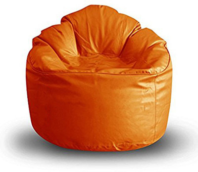 Akhilesh Bean Bags & Furniture XXXL Bean Chair Cover (Without Beans)(Orange)