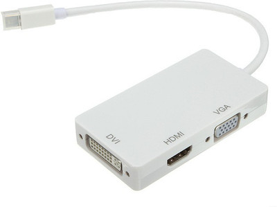 Outre 1080P 3 in 1 Thunderbolt Mini DisplayPort DP MALE TO VGA DVI HDMI-FEMALE HDMI Adapter(Compatible with HDTV, TV, Monitor, Projector, White)
Outre 1080P 3 in 1 Thunderbolt Mini DisplayPort DP MALE TO VGA DVI HDMI-FEMALE HDMI Adapter(Compatible with HDTV, TV, Monitor, Projector, White)