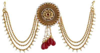 Anuradha Art Jewellery HB-222 Hair Clip(Red)