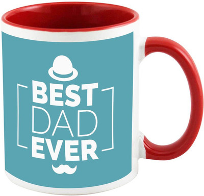 AllUPrints The Best Father Of The World Red Ceramic Mug(325 ml)