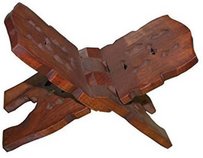 SHIVOHAM Geeta Quran Stand (rahel) Decorative Showpiece - 15 cm(Wooden, Brown)