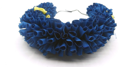 Margam Artificial Gajra Flowers Bun Hair Band(Blue)