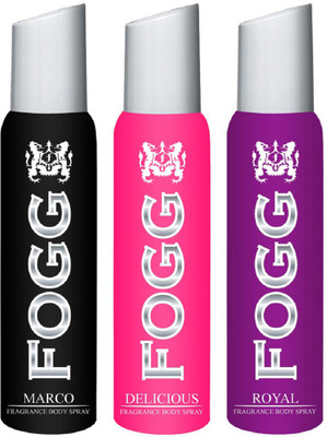 Fogg FOGG ROYAL DEODORANT + FOGG MARCO DEODORANT + FOGG DELICIOUS DEODORANT FOR WOMEN Body Spray - For Men & Women(120 ml, Pack of 3)
Fogg FOGG ROYAL DEODORANT + FOGG MARCO DEODORANT + FOGG DELICIOUS DEODORANT FOR WOMEN Body Spray - For Men & Women(120 ml, Pack of 3)
