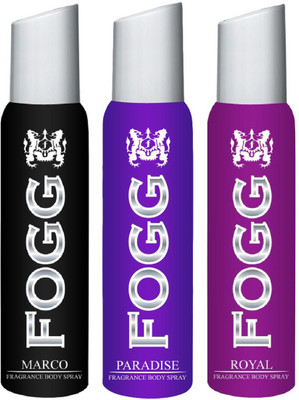 Fogg FOGG ROYAL DEODORANT + FOGG MARCO DEODORANT + FOGG PARADISE DEODORANT FOR WOMEN Body Spray - For Men & Women(120 ml, Pack of 3)
Fogg FOGG ROYAL DEODORANT + FOGG MARCO DEODORANT + FOGG PARADISE DEODORANT FOR WOMEN Body Spray - For Men & Women(120 ml, Pack of 3)